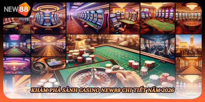 Khám phá sảnh casino New88 chi tiết năm 2026